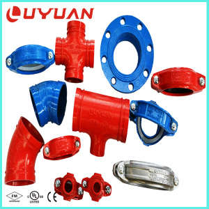 Ductile Iron Grooved Mechanical Cross for Fire Fighting Pipeline